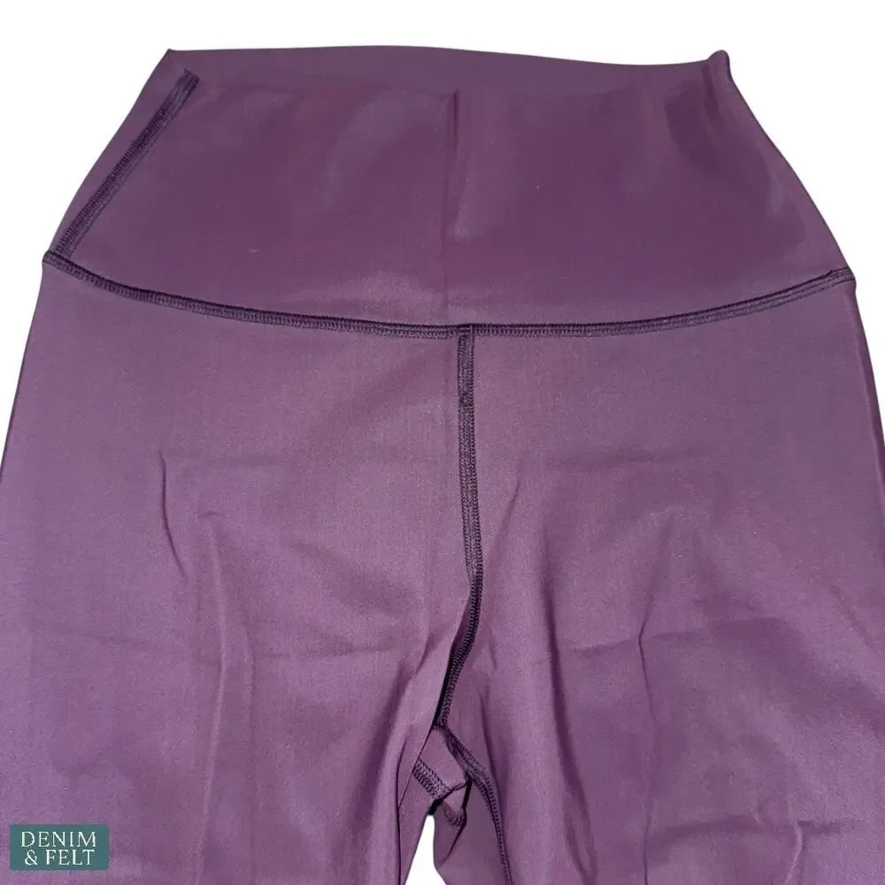 NEW Alo Yoga High-Waist Ripped Leggings Purple Workout Gym Lounge‎ Pants Size SM